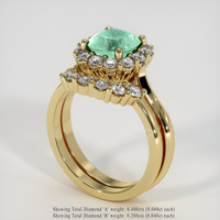 1.24 Ct. Emerald Ring, 18K Yellow Gold 2