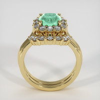 1.24 Ct. Emerald Ring, 18K Yellow Gold 3