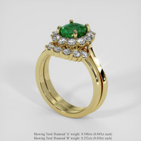 1.50 Ct. Emerald Ring, 18K Yellow Gold 2
