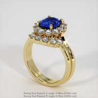 2.25 Ct. Blue Sapphire Ring, 18K Yellow Gold 2