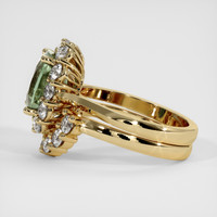 4.03 Ct. Green Sapphire Ring, 18K Yellow Gold 4