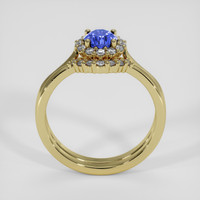 0.77 Ct. Purplish Blue Sapphire Ring, 18K Yellow Gold 3