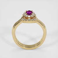 0.49 Ct. Purple Sapphire Ring, 18K Yellow Gold 3