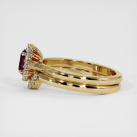 0.49 Ct. Purple Sapphire Ring, 18K Yellow Gold 4