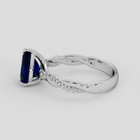 1.52 Ct. Blue Sapphire Ring, Platinum 950 4