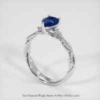 1.04 Ct. Sapphire Ring, Platinum 950 2