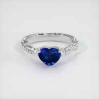 1.67 Ct. Blue Sapphire Ring, Platinum 950 1