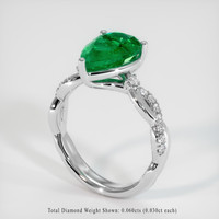 2.57 Ct. Emerald Ring, Platinum 950 2