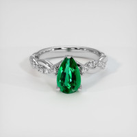 1.12 Ct. Emerald Ring, Platinum 950 1