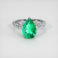 2.84 Ct. Emerald Ring, Platinum 950 1