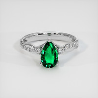 1.36 Ct. Emerald Ring, Platinum 950 1