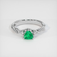 0.69 Ct. Emerald Ring, Platinum 950 1