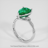 3.23 Ct. Emerald Ring, Platinum 950 2