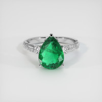2.42 Ct. Emerald Ring, Platinum 950 1