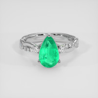 1.65 Ct. Emerald Ring, Platinum 950 1