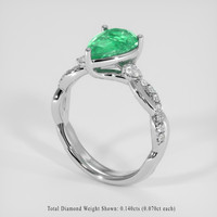 1.65 Ct. Emerald Ring, Platinum 950 2