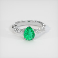 0.82 Ct. Emerald Ring, Platinum 950 1