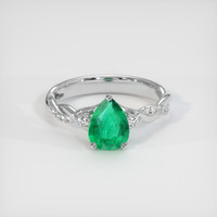 0.81 Ct. Emerald Ring, Platinum 950 1