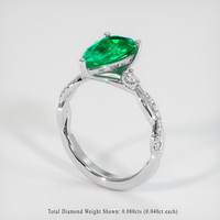 1.38 Ct. Emerald Ring, Platinum 950 2