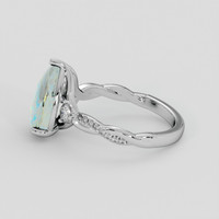 1.94 Ct. Multi Color White Opal (Light Opal) Ring, Platinum 950 4