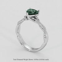 1.06 Ct. Color Change Garnet Ring, Platinum 950 2