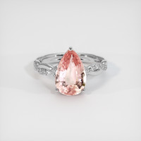 4.17 Ct. Padparadscha Sapphire Ring, Platinum 950 1