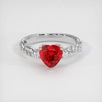 1.68 Ct. Ruby Ring, Platinum 950 1