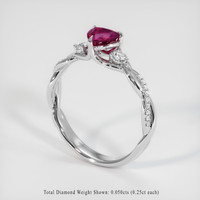 0.51 Ct. Ruby Ring, Platinum 950 2