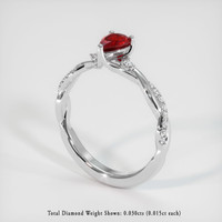 0.45 Ct. Ruby Ring, Platinum 950 2