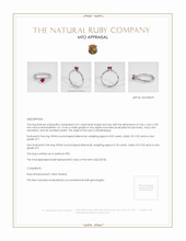 Ruby Ring 0.41 Ct., Platinum 950 Appraisal
