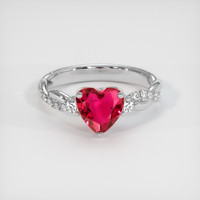 1.38 Ct. Ruby Ring, Platinum 950 1