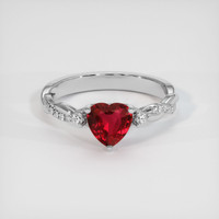 0.99 Ct. Ruby Ring, Platinum 950 1