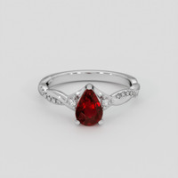 1.04 Ct. Ruby Ring, Platinum 950 1