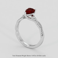 1.04 Ct. Ruby Ring, Platinum 950 2
