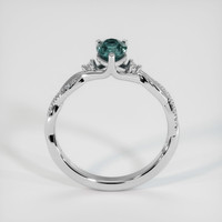 0.69 Ct. Greenish Blue Sapphire Ring, Platinum 950 3