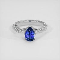 1.24 Ct. Blue Sapphire Ring, Platinum 950 1