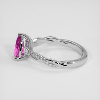 1.09 Ct. Purplish Pink Sapphire Ring, Platinum 950 4