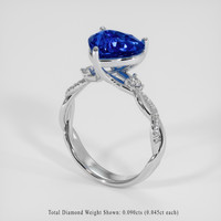 4.50 Ct. Blue Sapphire Ring, Platinum 950 2