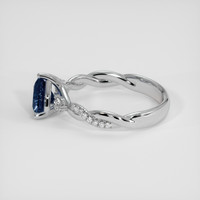 1.65 Ct. Greenish Blue Sapphire Ring, Platinum 950 4
