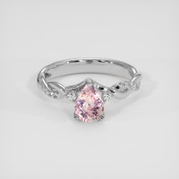 1.01 Ct. Padparadscha Sapphire Ring, Platinum 950 1