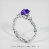 2.56 Ct. Color Change Sapphire Ring, Platinum 950 2