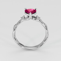 0.85 Ct. Reddish Pink Sapphire Ring, Platinum 950 3