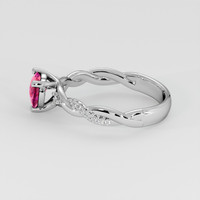 0.85 Ct. Reddish Pink Sapphire Ring, Platinum 950 4