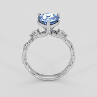 3.20 Ct. Blue Sapphire Ring, Platinum 950 3