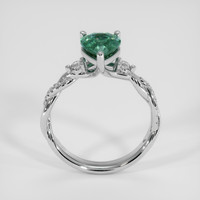1.43 Ct. Bluish Green Sapphire Ring, Platinum 950 3