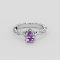 1.06 Ct. Purple Sapphire Ring, Platinum 950 1