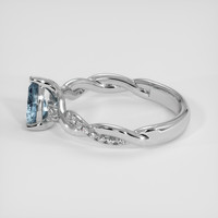 1.03 Ct. Greenish Blue Sapphire Ring, Platinum 950 4