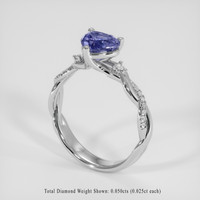 2.31 Ct. Bluish Purple Sapphire Ring, Platinum 950 2