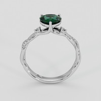 1.40 Ct. Bluish Green Sapphire Ring, Platinum 950 3