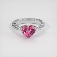 2.02 Ct. Purplish Pink Sapphire Ring, Platinum 950 1